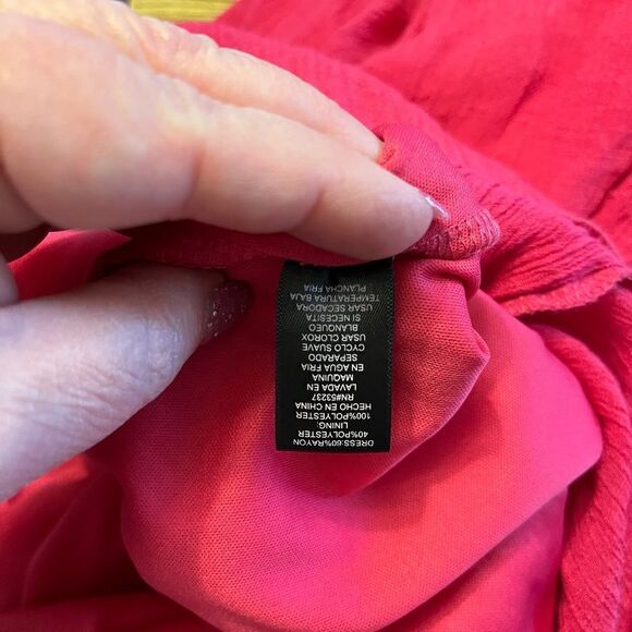 Mlle Gabrielle 1XL Dark Pink Dress Hi-Low Layered Very Sexy LikeβNEW - Picture 8 of 10